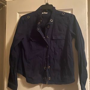 Maurices navy blue utility jacket size large
